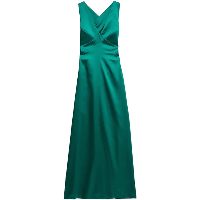 Lange Satin Kleid Dama Salsa Jeans