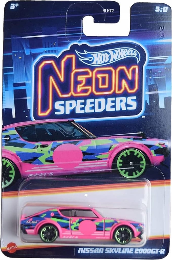 Hot Wheels Neon Speeders Nissan Skyline 2000GT-R 1:64 Speelgoedauto