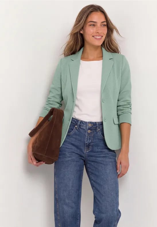 Eenvoudige blazer met structuur