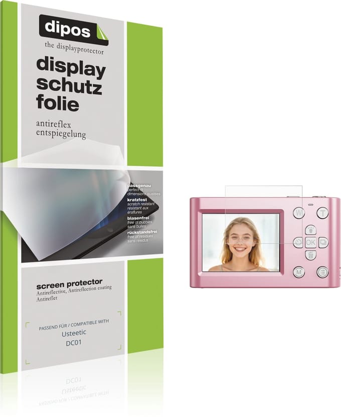 dipos – 4x Matte Beschermfolie geschikt voor Usteetic DC01 | Krasbestendige & antireflecterende Screenprotector Ultra-Thin