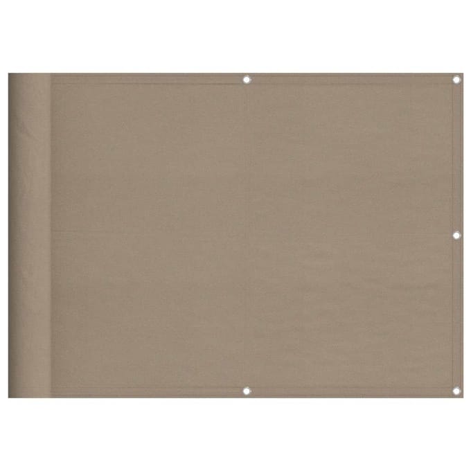 vidaXL - Balkonscherm - 75x800 - cm - 100% - oxford - polyester - taupe