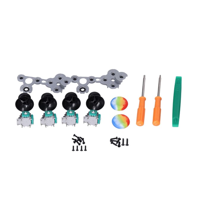 QM21070941 Joystick Vervangingskit Siliconen 3D Analoge Gamepad Duimstick Reparatiekit voor Xbox One gray