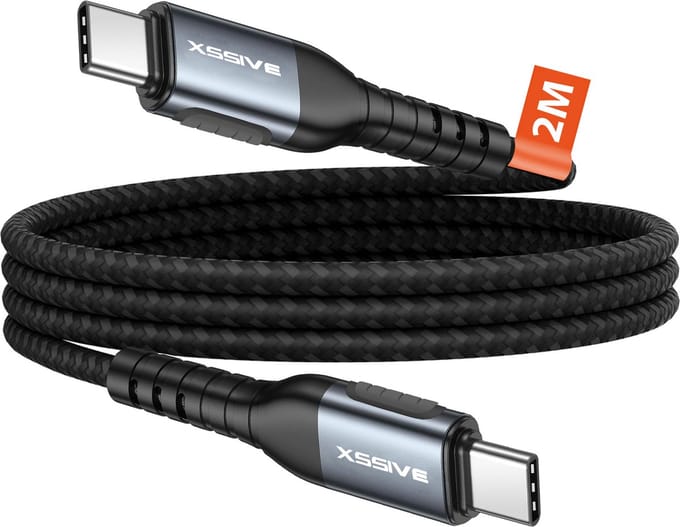 Xssive USB-C naar USB-C Kabel - Snellader - 2M - Geschikt voor Android & Samsung Snellader
