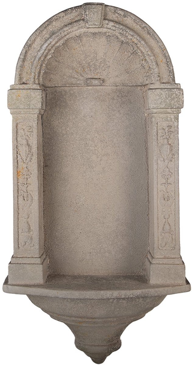 Clayre & Eef Wandkandelaar 39x13x78 cm Grijs Keramisch materiaal