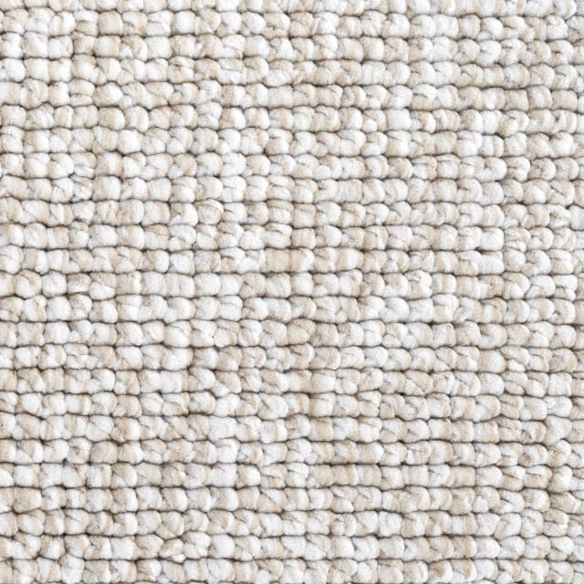 Muratap Lora plus laagpolig effen vloerkleed geweven design beige creme- 80x150 cm