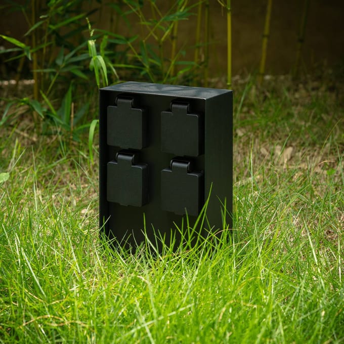 Prios Foranda energiezuil, 4 stuks, zwart, 23 cm
