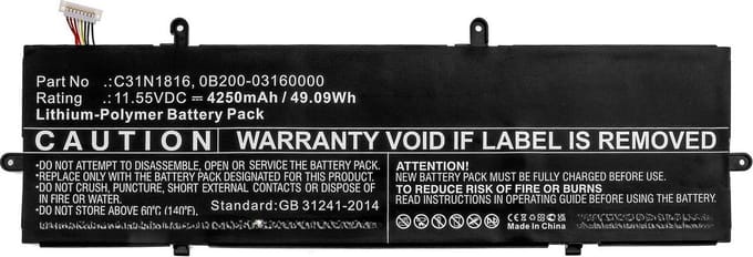 CoreParts MBXAS-BA0274 laptop reserve-onderdeel Batterij/Accu