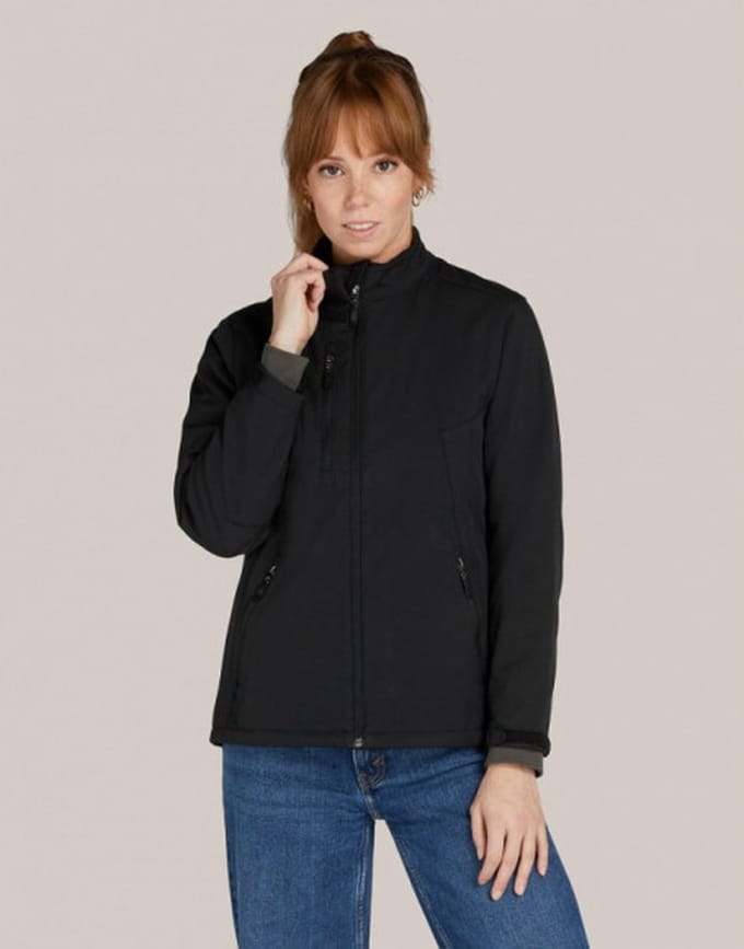 SG Softshell-F Jas Dames Zwart XL
