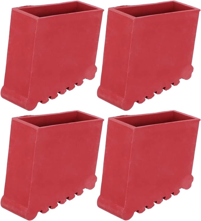 Rubberen Laddervoetjes - Antislip Dopjes - Ladder Stabiliteit - Duurzaam Rubber - 81 x 3 cm - Rood