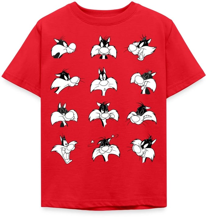 Looney Tunes Sylvester Facial Expressions T-Shirt Kinderen