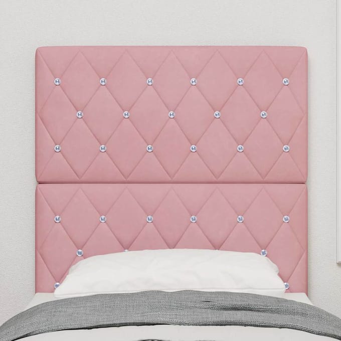 vidaXL - Hoofdbord - Roze - 80 - cm - Fluweel