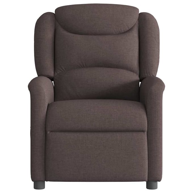 vidaXL - Fauteuil - verstelbaar - stof - donkerbruin