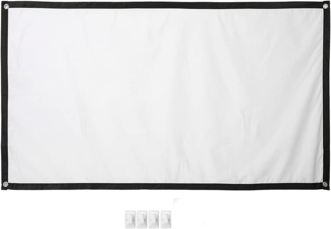 Projectiescherm - Filmscherm Beamer - Thuisbioscoop Creëren - Kreukvrij Polyester - 60 Inch 16:9 - Wit
