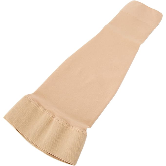Armcompressiemouw Hoge elasticiteit Lichtgewicht ademende bovenste ledemaat armmouw voor sport M beige