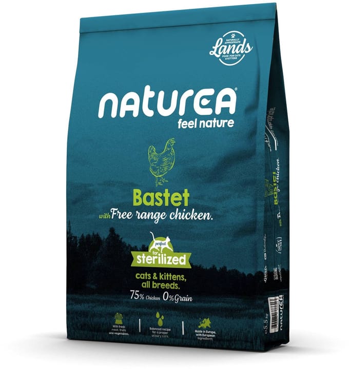 Naturea Grainfree Cat Lands Bastet Free Range Chicken 5,5 kg - Kat