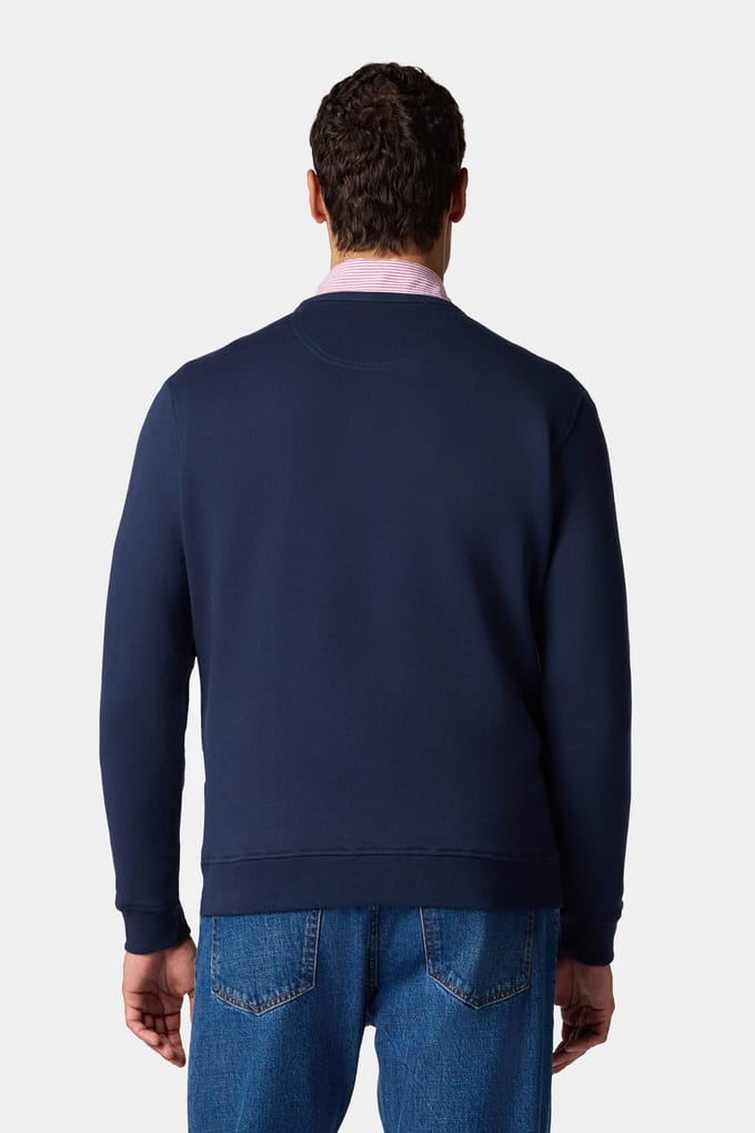 Brooks Brothers Terry Logo-embroidered Crewneck Sweatshirt Navy Größe: L | Pullover Outlet | Herren | Blau
