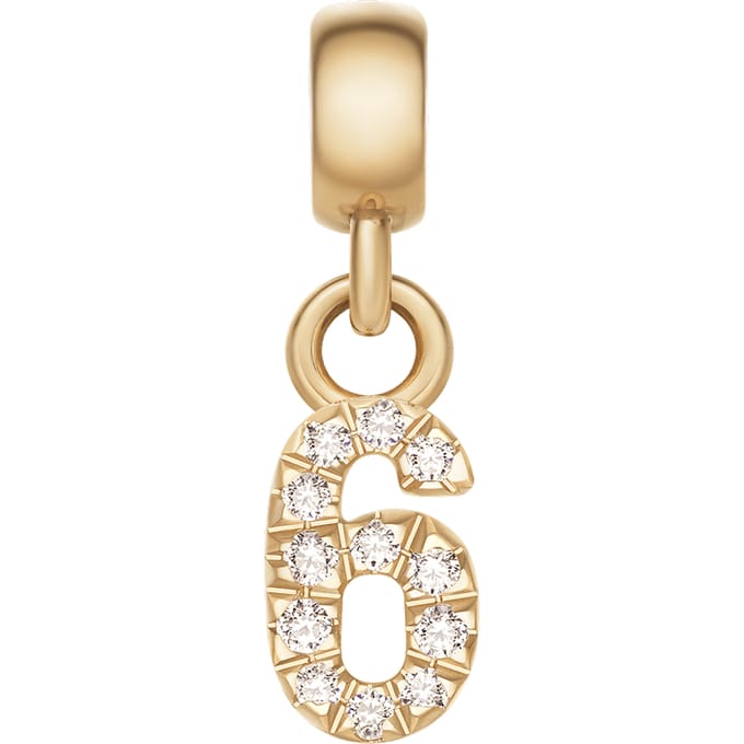 Daniel Wellington DW Charm Number 6 Gold