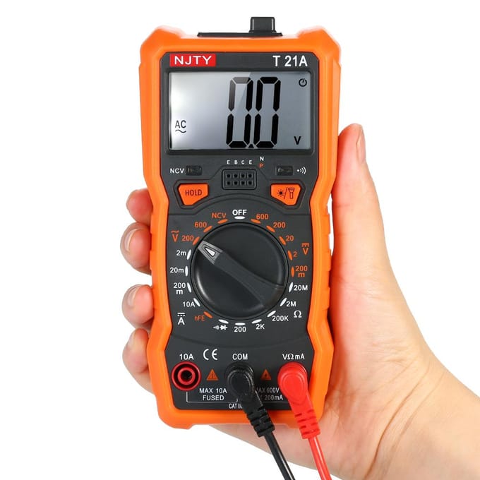 NJTY Mini Digitale Multimeter 1999 Counts Multifunctionele Contactloze Multimeter Voltmeter Amperemeter T21A
