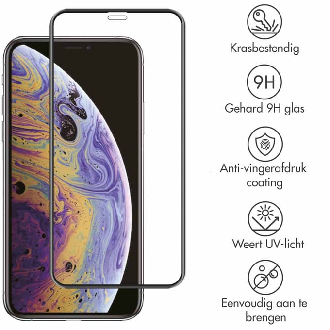 Accezz Screen Protector - Geschikt voor Apple iPhone Xs Max / 11 Pro Max - Gehard Glass Full Cover