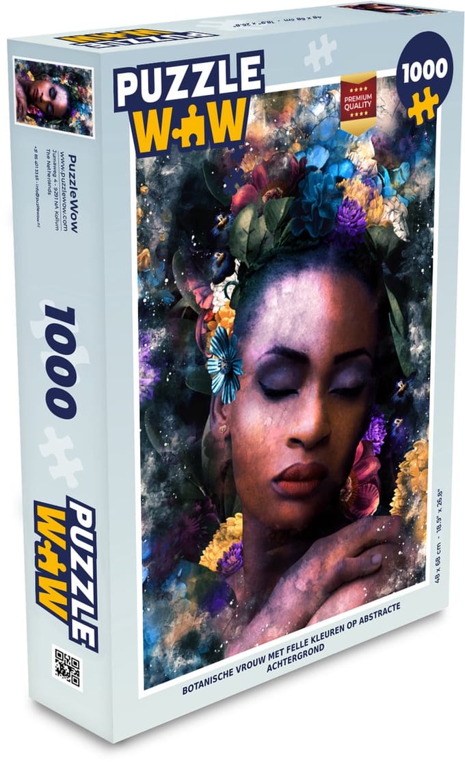 Puzzel Vrouw- Rook - Kleuren - Legpuzzel - Puzzel 1000 stukjes volwassenen