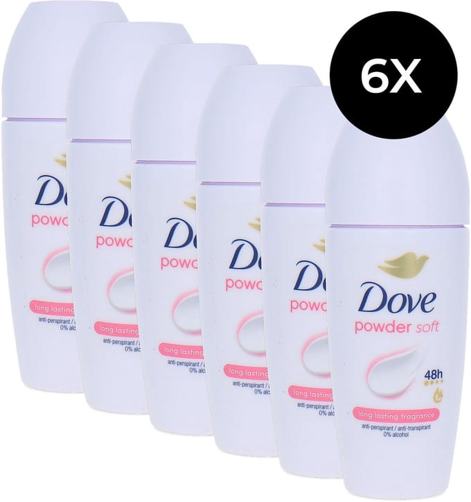 Dove Powder Soft Deo Roller - 6 x 50 ml