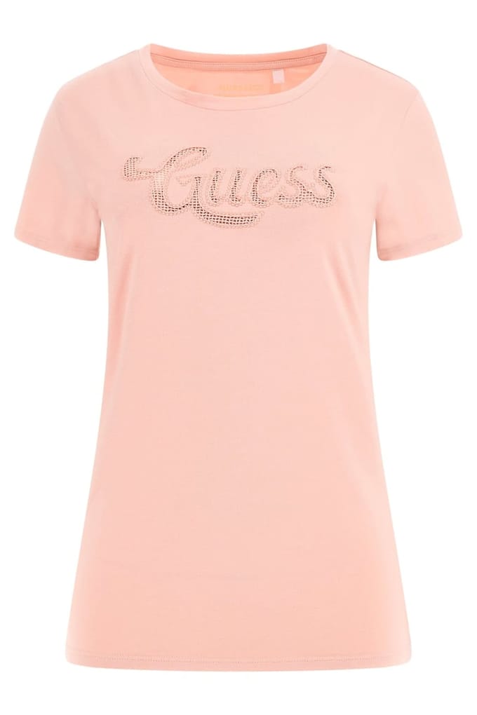 GUESS Ss  Dot Logo R3 Pink Pearl Taglia: L | Maglie Sportivi Outlet | Donna | Rosa