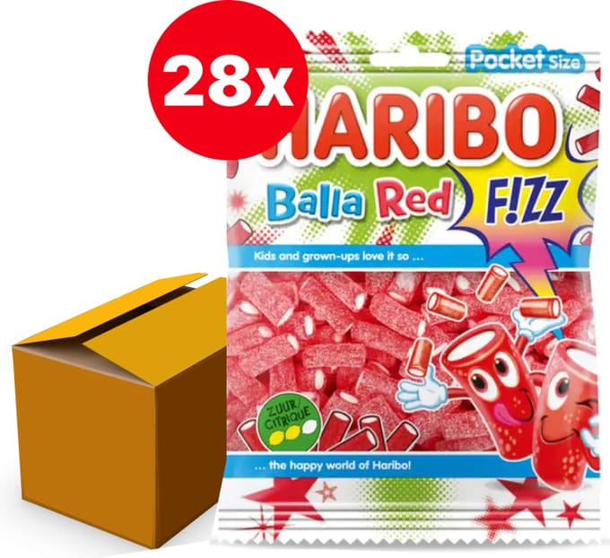 Haribo Balla Balla Red Fizz - 28 x 70gr