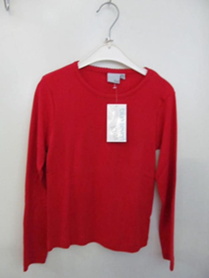 Blue Seven shirt longsleeve uni rood mt 128/8y