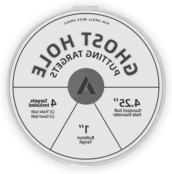 Golf Putt Target - Putting Hulp - Putting Oefenen - Regulatie Golf Hole Maat - 4.25 Inch Diameter - Wit