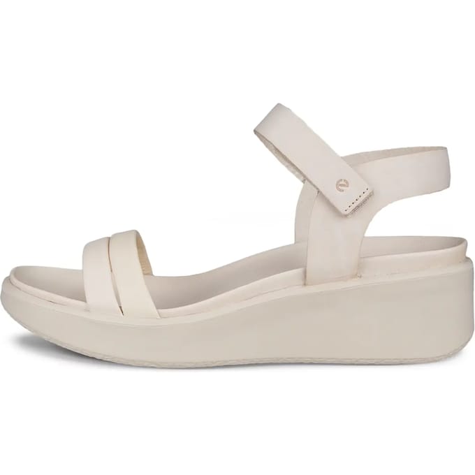 Ecco Flowt Wedge Sandalen beige Nubuck - Dames - Maat 41