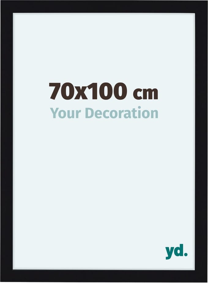 Your Decoration - Fotolijst 70x100 cm - MDF - Zwart Hoogglans - Como