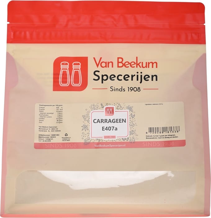 Van Beekum Specerijen - Verwerkt Euchema-Wier E407a - 1 KG (hersluitbare stazak)