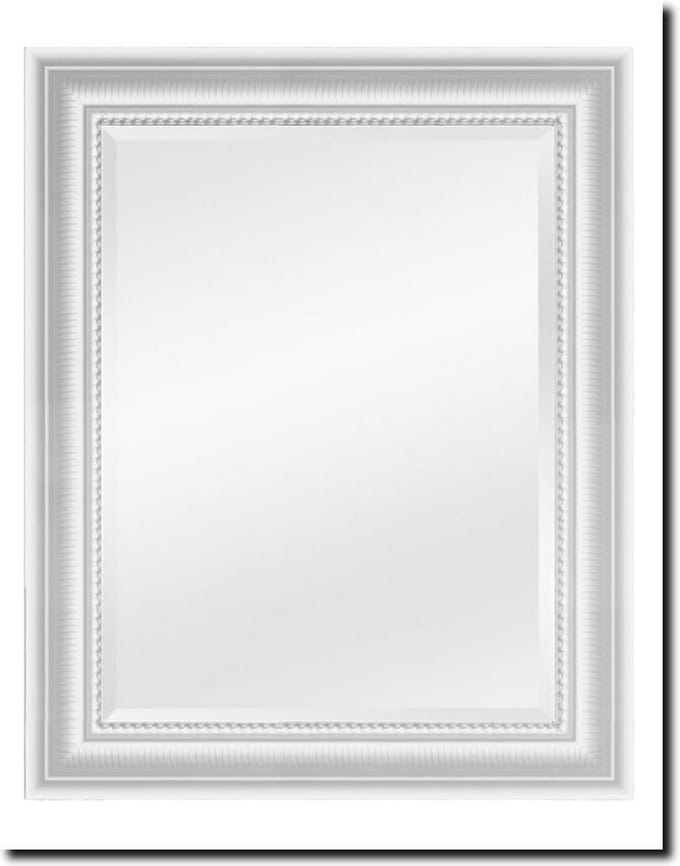 Spiegel Cesarino Wit Buitenmaat 106x136cm