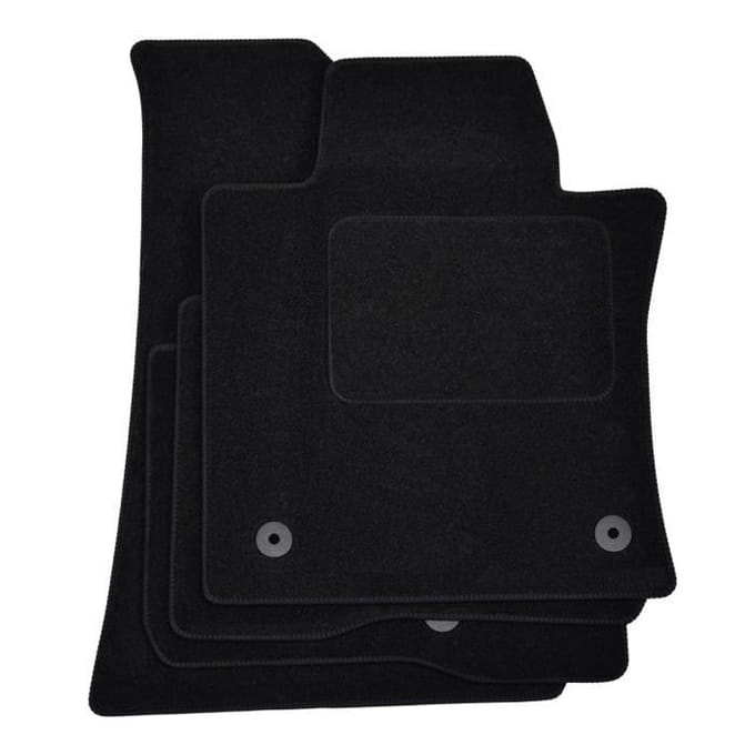 Tapis de sol - SsangYong - Korando - Velours noir - 4 pièces - Antidérapant et imperméable