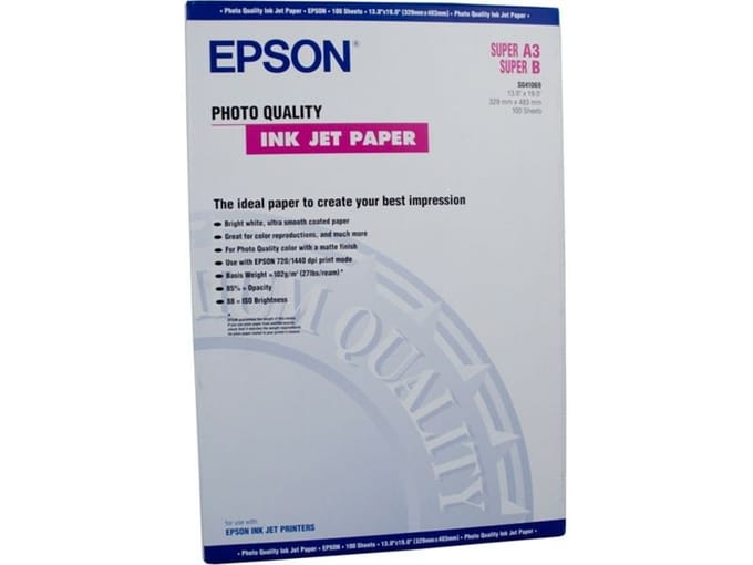 Epson S041069 Photo Quality Inkjet Paper A3+ (100 vel) Fotopapier