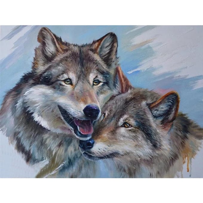 Diamond Paintin Wolf 5D DIY Diamond Borduurpakket Strass mozaïek Kruissteek Geschenken 40X50CM