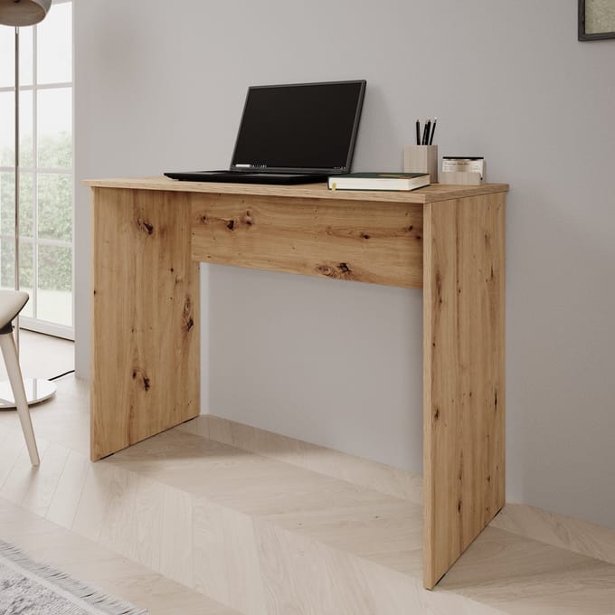 Meubella - Daro - Bureau - Eikenpatroon - 98x45x74 cm