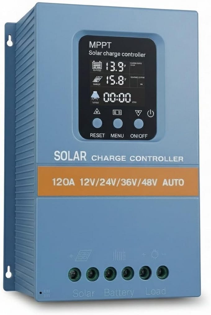 MPPT Solar Laadregelaar 12V 24V 48V met LCD Display en Dubbele USB