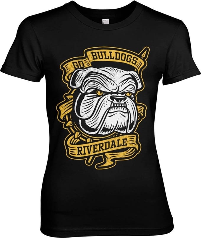 Riverdale Go Bulldogs Girly Tee dames-T-shirt zwart