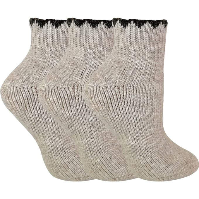 3 Paar Dames Korte Alpaca Wol Vochtregulerende Sokken