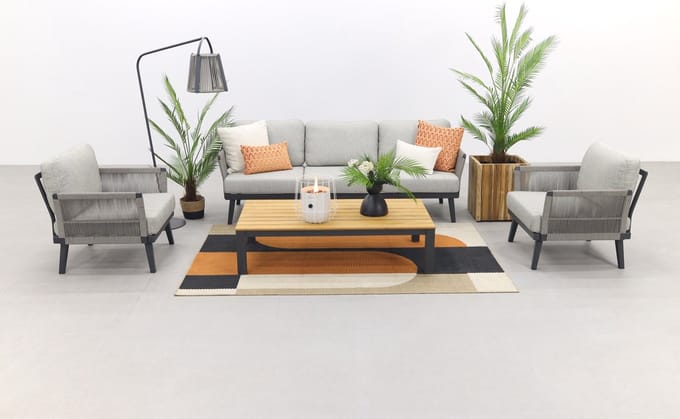 Durban/Mindo stoel-bank loungeset - 4-delig - Op=Op