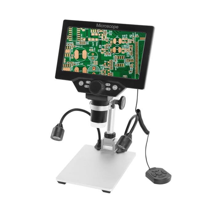 B1200 Digitale Microscoop 7 Inch Groot Kleurenscherm Groot Basis LCD-scherm 12MP 1-1200X Continu without battery veelkleurig