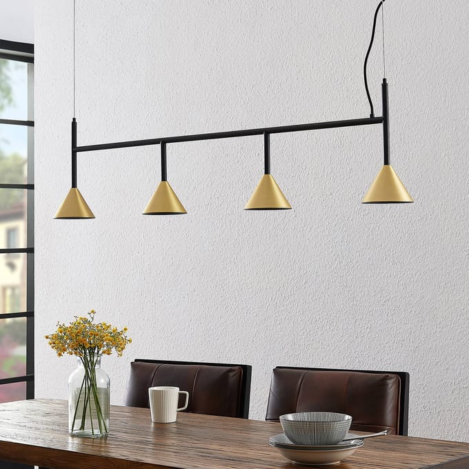 Lucande Kartio hanglamp, messing
