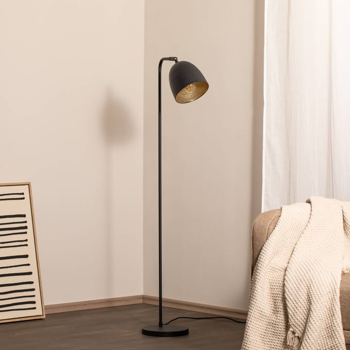 Opviq Vloerlamp Tattoo 4090, zwart, metaal, hoogte 120 cm