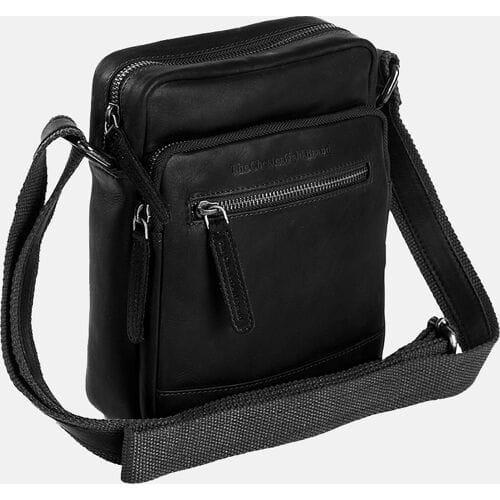Chesterfield Schoudertas Heren - Crossbodytas - Waxed Pull Up - Leer - Zwart