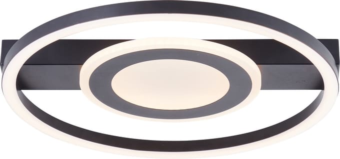 Brilliant Maureen - Plafondlamp - LED 22W - 3000K - Zwart