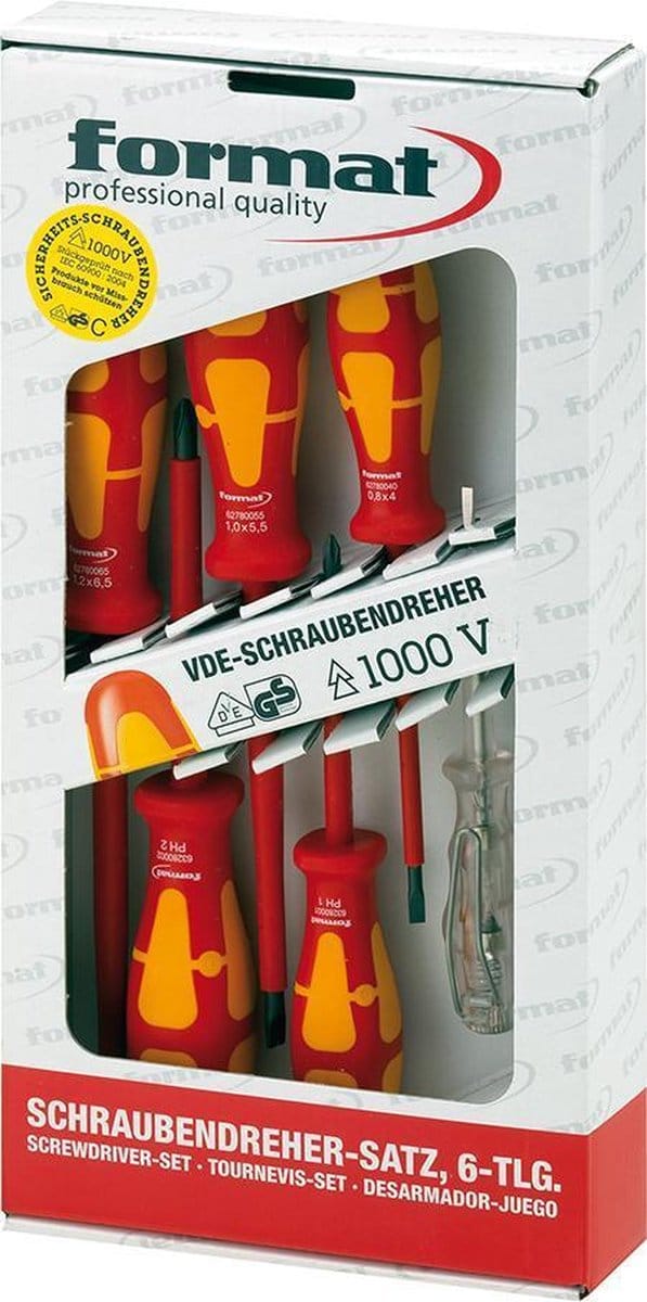 VDE-schroevendraaierset Speciaal staal 6-delig FORMAT