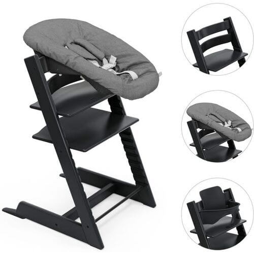 Stokke® Tripp Trapp® Bundle Stoel + Babyset + Newborn Set | Black / Anthraciet
