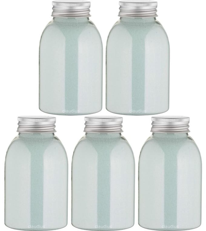 Scrubzout Hammam Herbal - 300 gram - fles met aluminium dop - Hydraterende Lichaamsscrub - set van 5 stuks