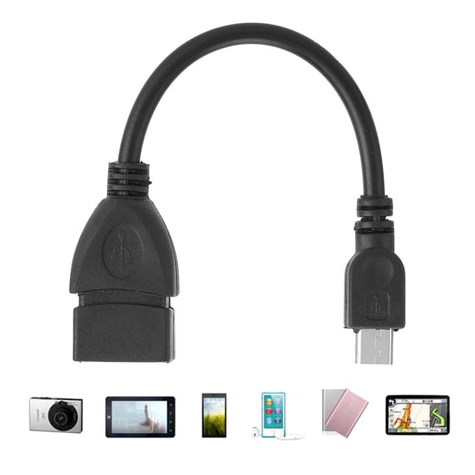Mini câble de connexion OTG pour téléphone portable Android, adaptateur de date, interface V8, micro USB vers USB femelle